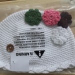 Organic Crochet Girls Flower Beanie Hat 3