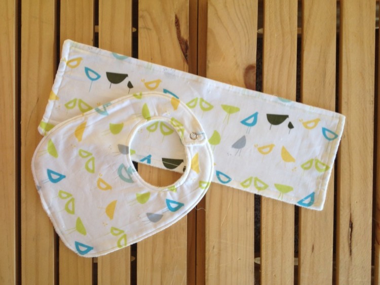 Organic Bib & Burp Cloth Set Blue Organic Bib & Burp Cloth Set Blue