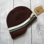 Boys Brown Crochet Beanie