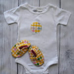 Yellow Elephant Onesie Shoe Set