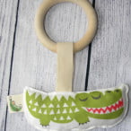 Organic Crocodile Baby Teething Toy Steve Irwin Day Khaki Wildlife Warriors
