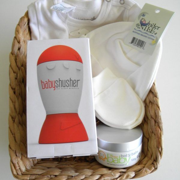Organic Newborn Gift Basket Baby Shusher